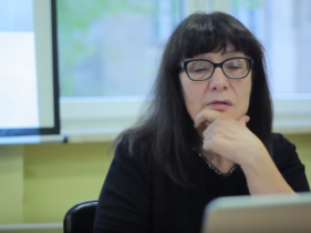 Kadr z nagrania seminarium z udziałem dr Grażyny Kubicy