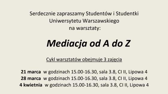 plakat informujący